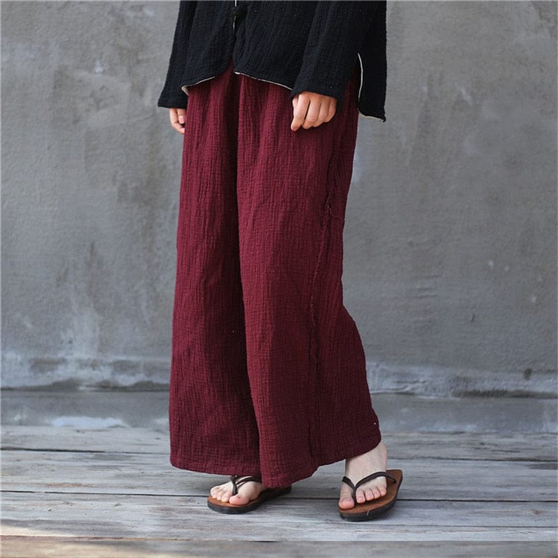 Buddha Trends Zen Casual Linen Palazzo Pants | Zen