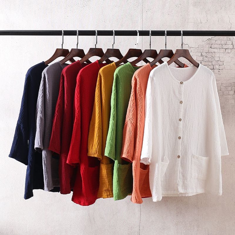 Buddha Trends Zen Cotton Linen Blouse | Zen
