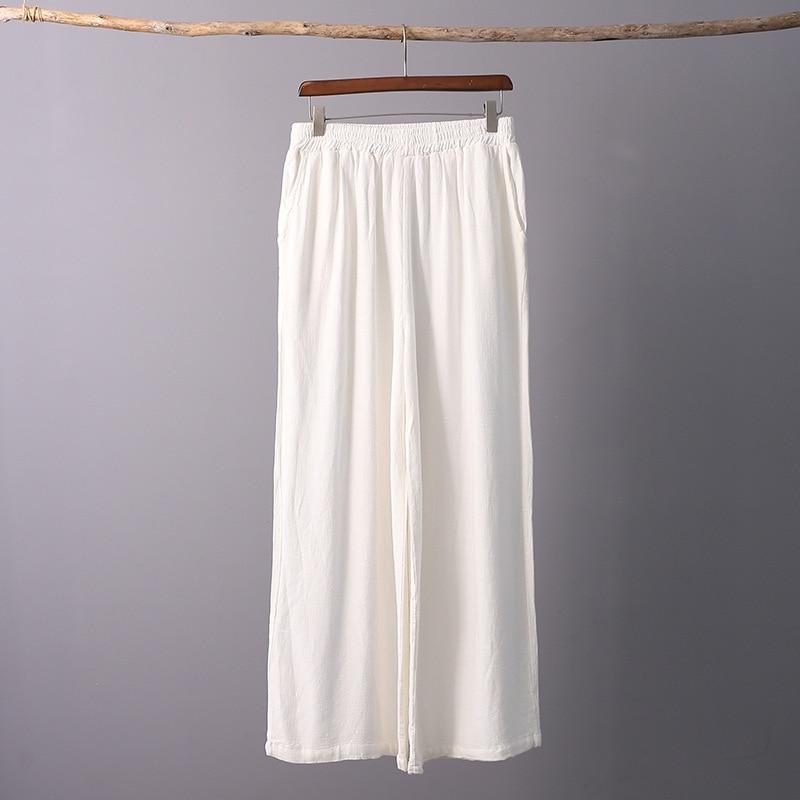 Buddha Trends Zen Garden Cotton & Linen Palazzo Pants | Zen