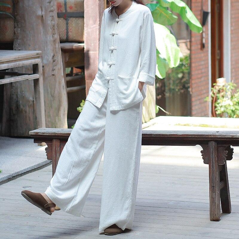 Buddha Trends Zen Garden Cotton & Linen Palazzo Pants | Zen