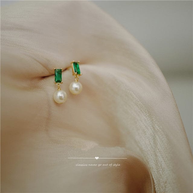 Buddhatrends 1 Pearl & Zircon 925 Sterling Silver Earrings