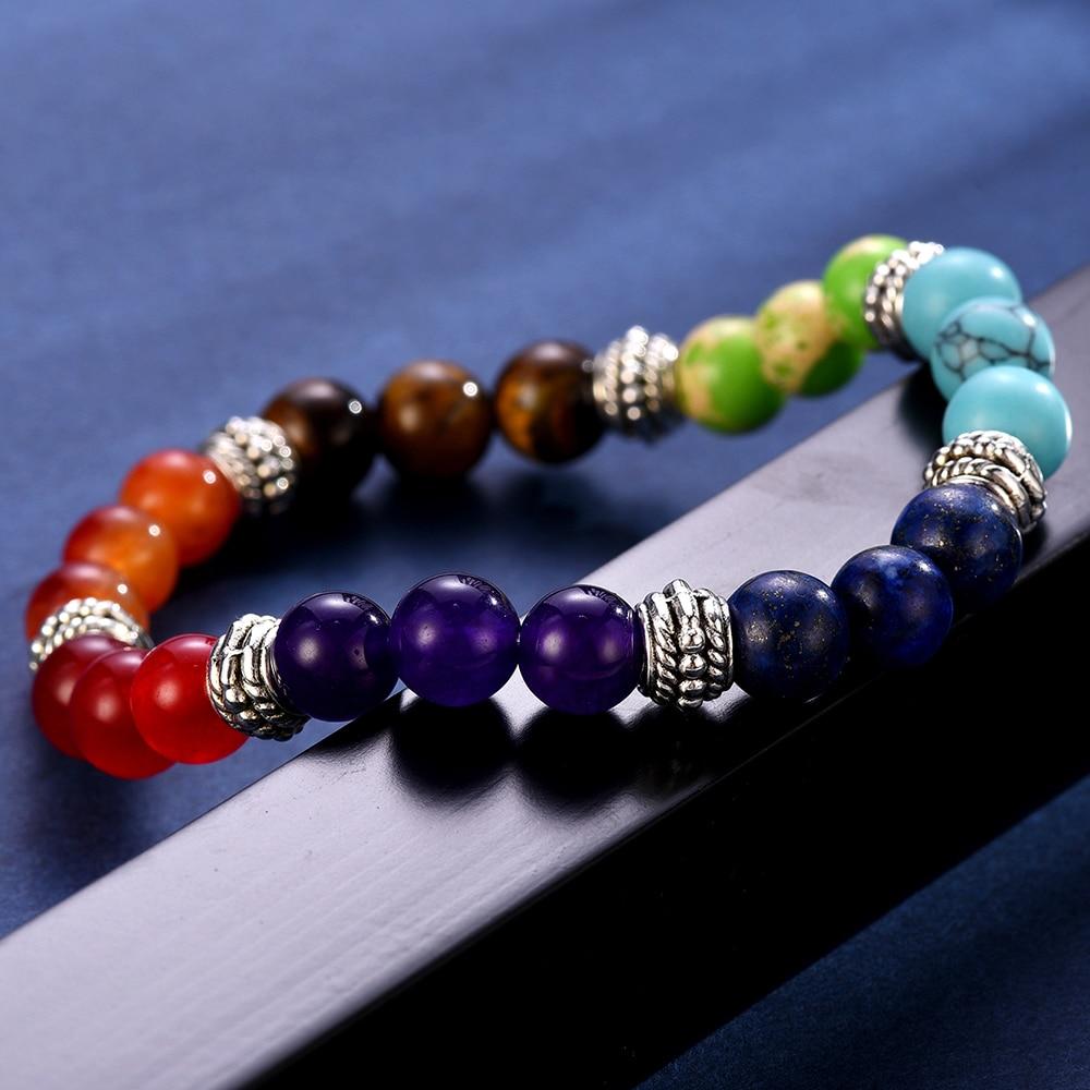 Buddhatrends 100% Natural Chakra Stone Beads Bracelet