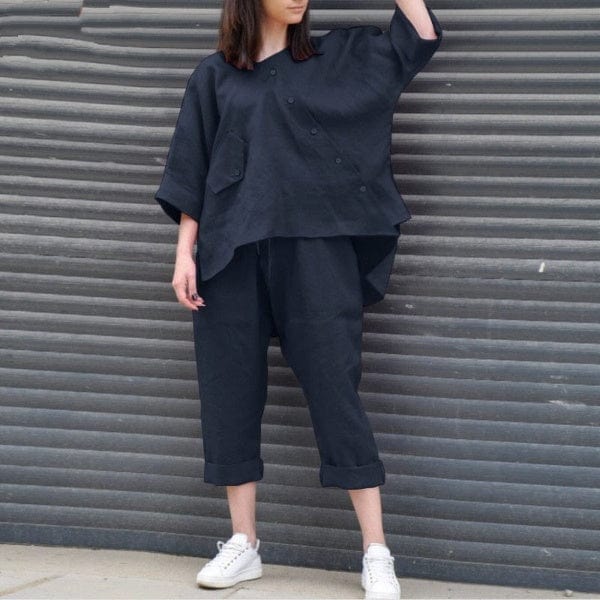 Buddhatrends 3/4 Sleeve Blouse Two Piece Set | OOTD