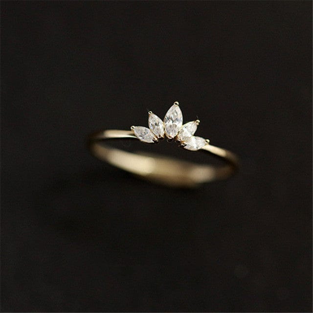 Buddhatrends 5 / Gold Tiara 925 Sterling Silver Ring