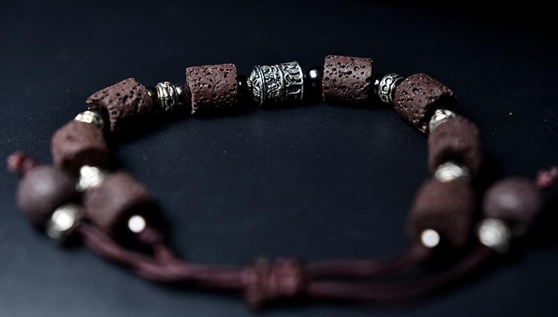 Buddhatrends Adjustable Lava Stone Bracelet