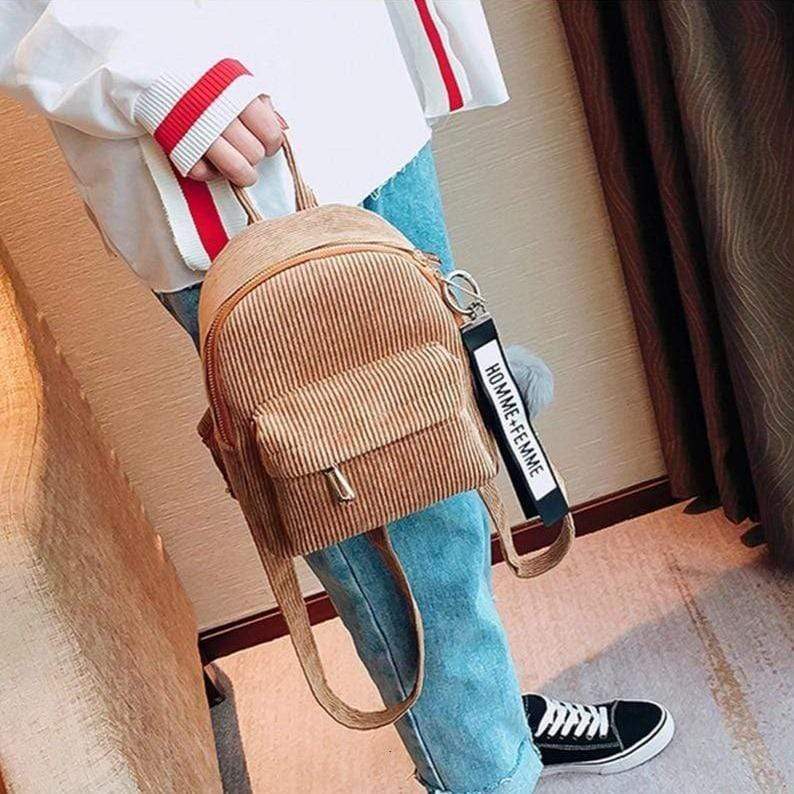 Corduroy hot sale mini backpack