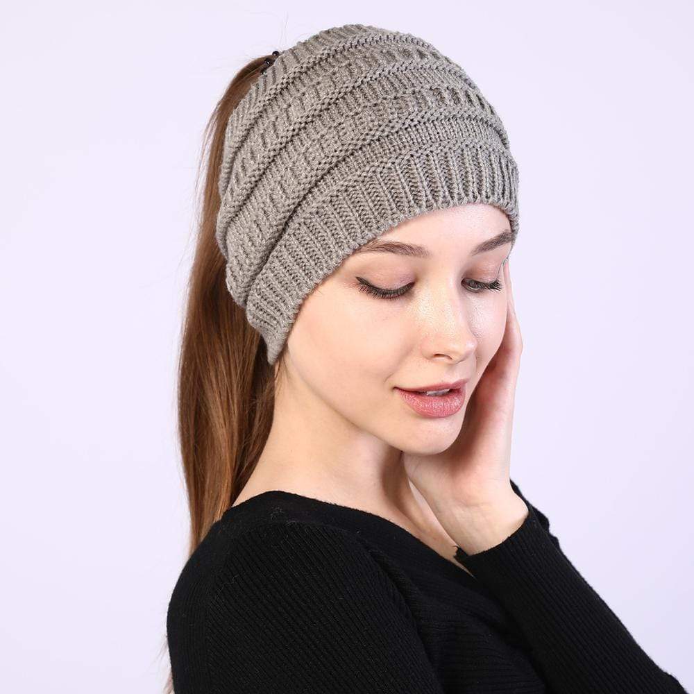 Buddhatrends Beanie Hats Grey / One Size Winter Knitted Headband