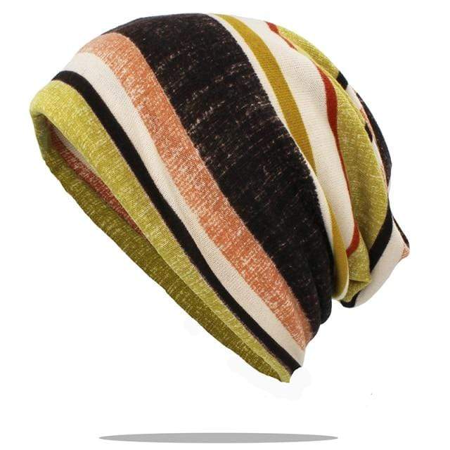 Buddhatrends Beanie Hats Navy Blue Gia Rainbow Beanie Hat
