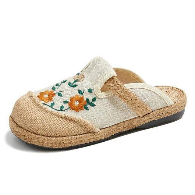 Buddhatrends Beige / 9 Nina Bonina Hemp & Cotton Loafers