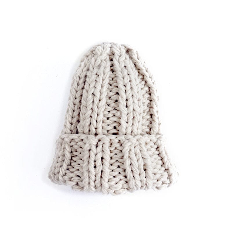 Buddhatrends Beige Winter Warm Knitted Hat
