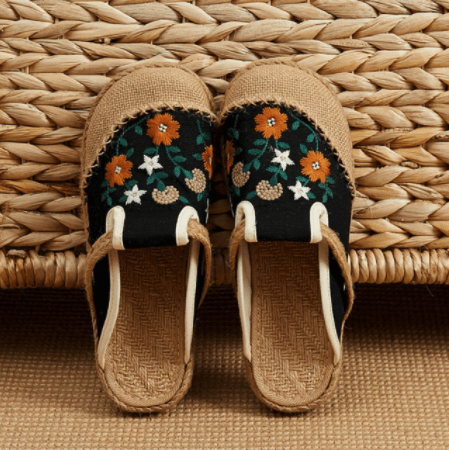 Buddhatrends BLACK / 6.5 Nina Bonina Hemp & Cotton Loafers