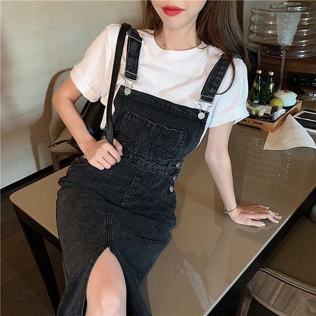Buddhatrends black / M Dream Denim Dress (3D) Overall