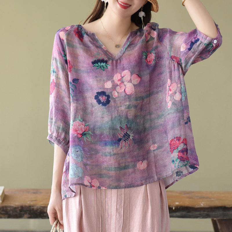 Buddhatrends Blouse Bailey Vintage Floral Blouse