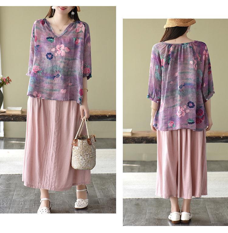 Buddhatrends Blouse Bailey Vintage Floral Blouse