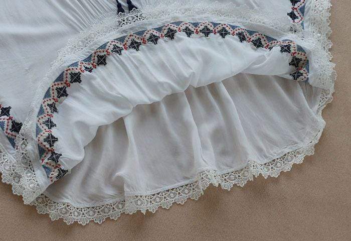 Buddhatrends Blouse Bohemian Embroidered Blouse