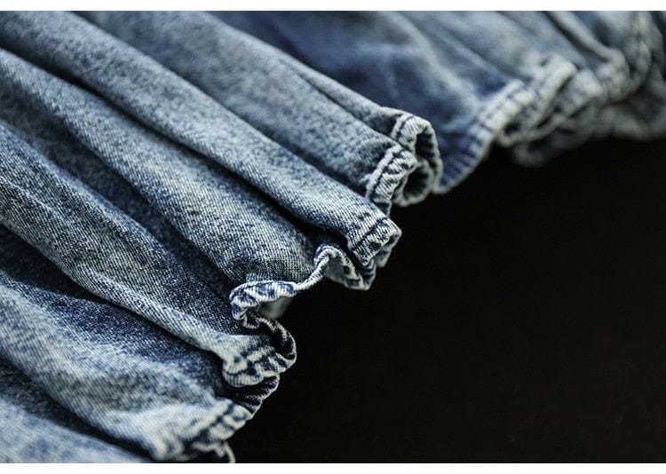 Buddhatrends Blue / One size High Waist Vintage Denim Pants