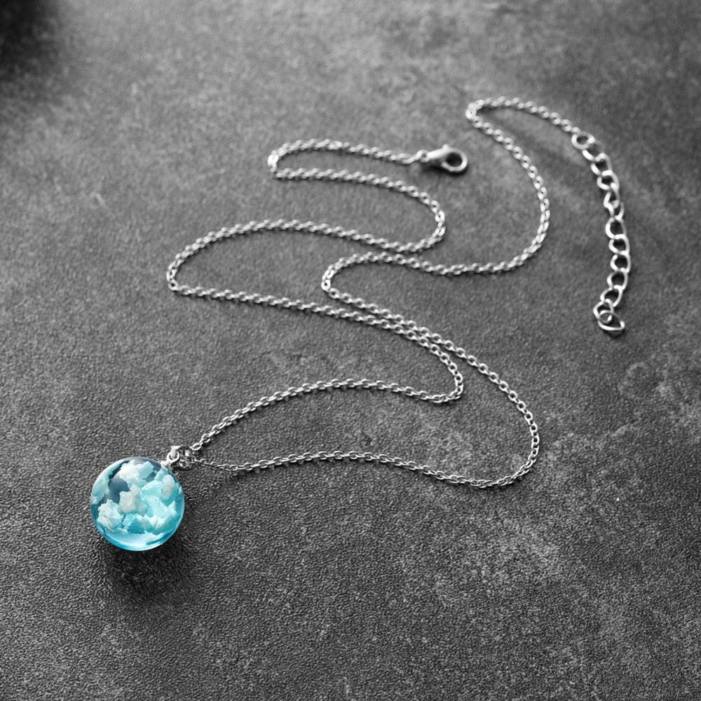 Buddhatrends Blue Sky White Cloud Chain Necklace