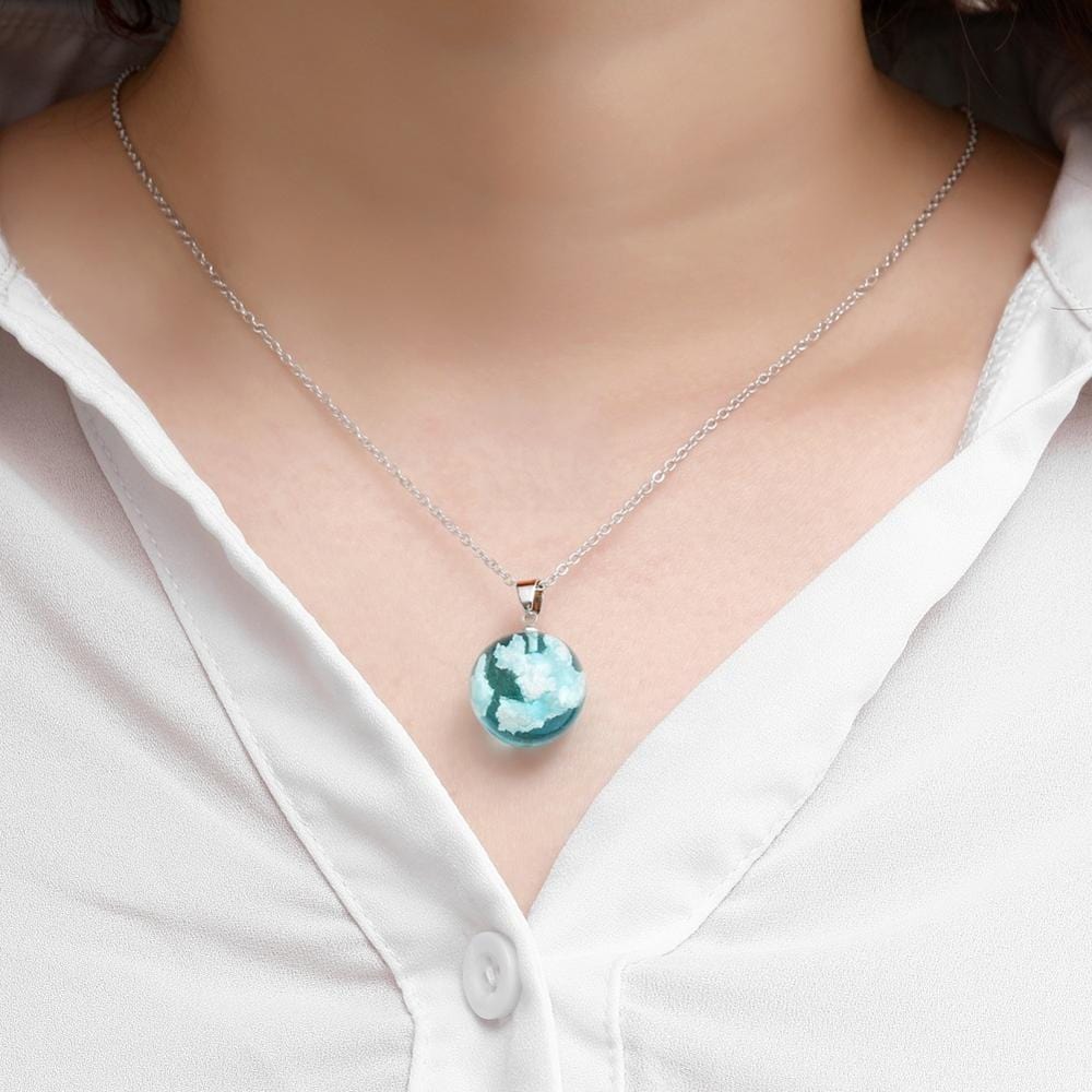 Buddhatrends Blue Sky White Cloud Chain Necklace