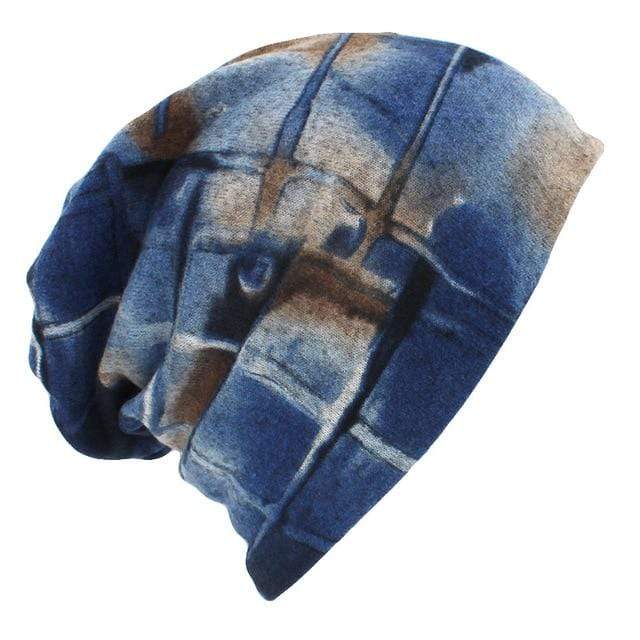 Buddhatrends Blue Tie-dye Print Beanie Hats