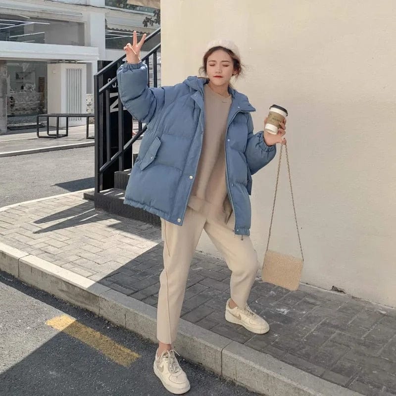 Buddhatrends Blue / XS Oversized Puffer Jacket