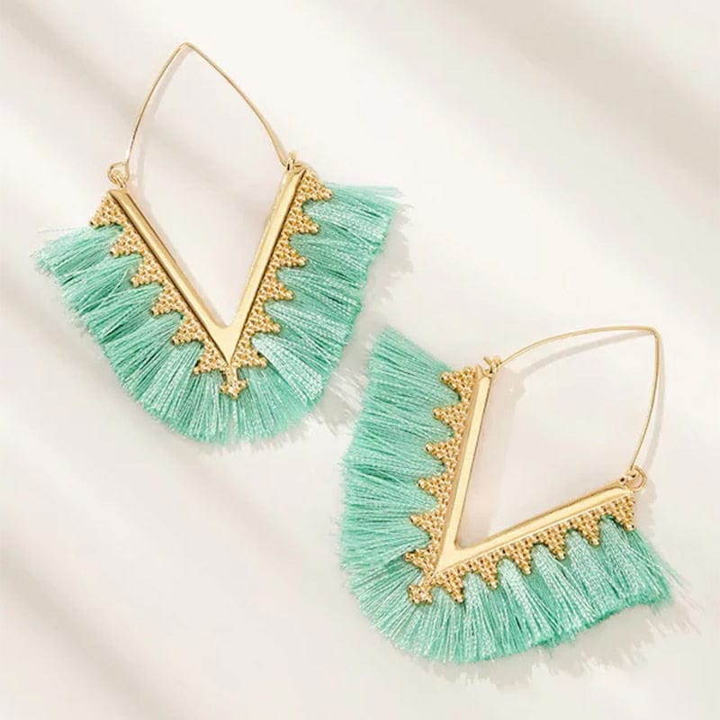 Buddhatrends Bohemia Long Pendant Tassel Earrings