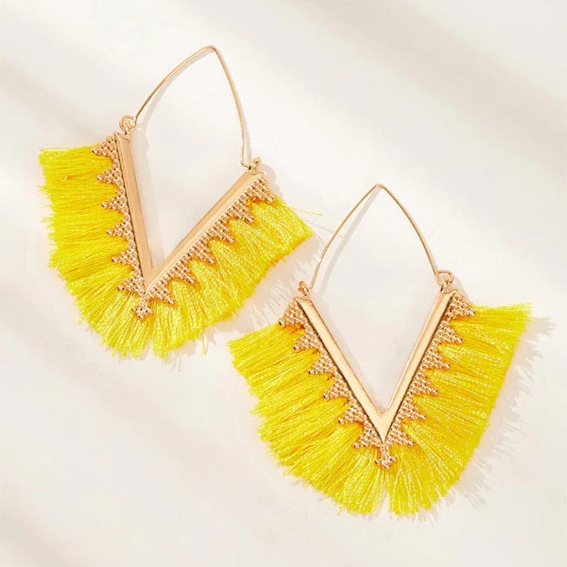 Buddhatrends Bohemia Long Pendant Tassel Earrings