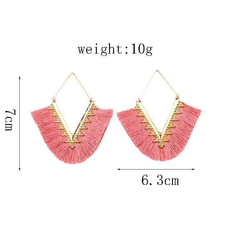 Buddhatrends Bohemia Long Pendant Tassel Earrings