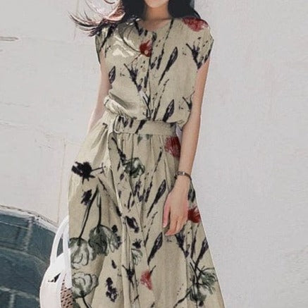 Buddhatrends Bohemian Floral Printed Dress