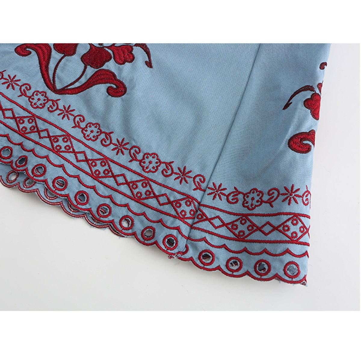 Buddhatrends Boho Embroidered Midi Dress