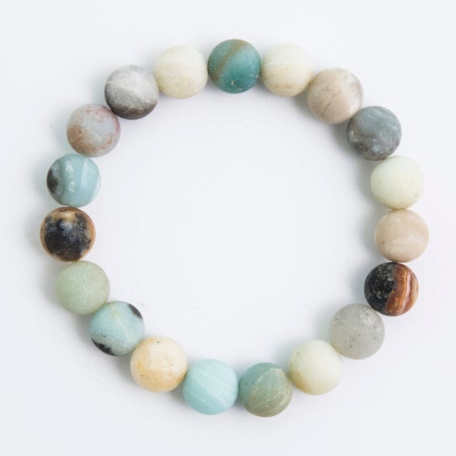 Buddhatrends Bracelet Matte Amazonite 108 Mala Beads Set ready