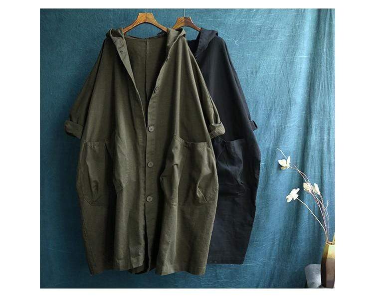 Buddhatrends Coat Holly Long Oversized Hooded Coat