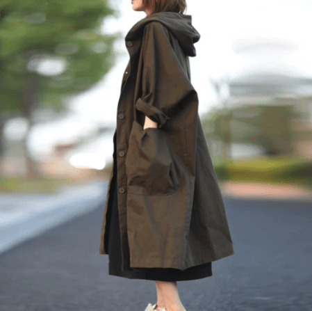 Buddhatrends Coat Holly Long Oversized Hooded Coat