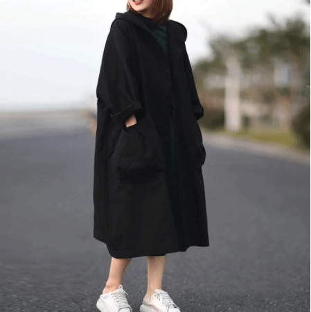 Buddhatrends Coat Holly Long Oversized Hooded Coat