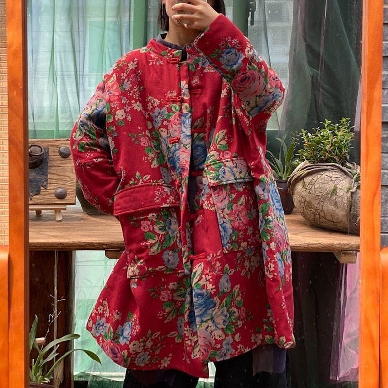 Buddhatrends Coat Rivka Printed Floral Coat