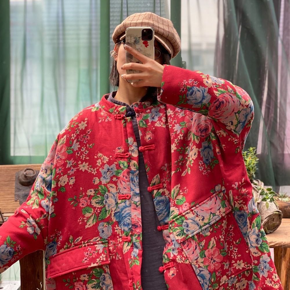 Buddhatrends Coat Rivka Printed Floral Coat