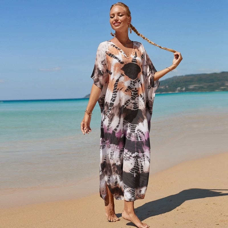Buddhatrends Cover Up Tie Dye Rayon Dress