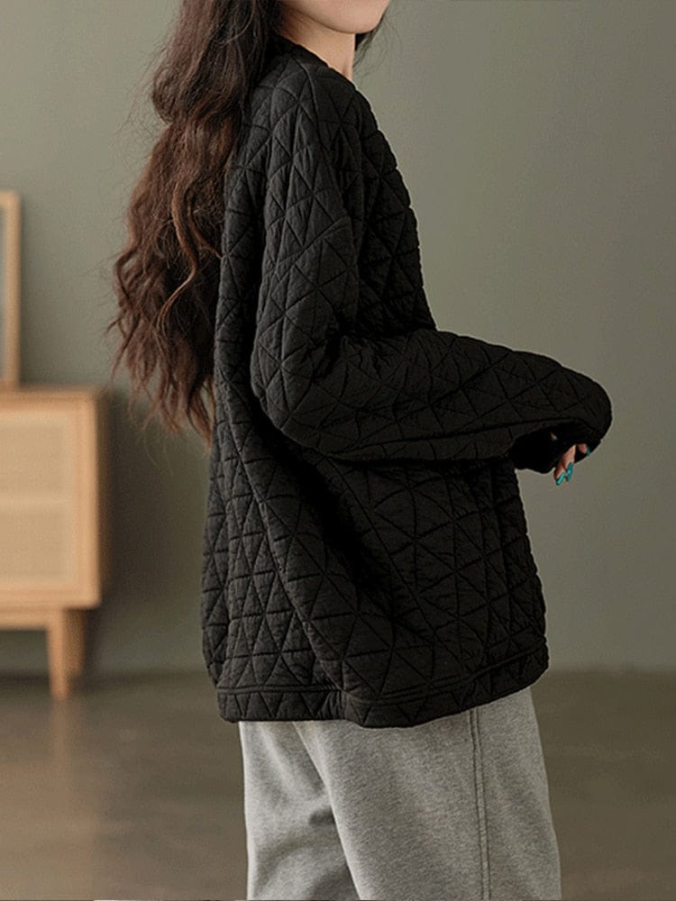 Buddhatrends Cozy Padded O Neck Sweatshirt