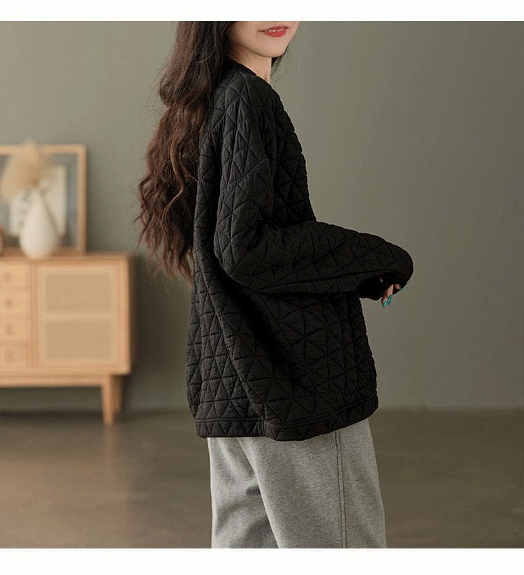 Buddhatrends Cozy Padded O Neck Sweatshirt