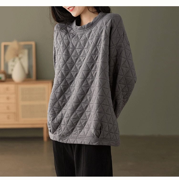 Buddhatrends Cozy Padded O Neck Sweatshirt