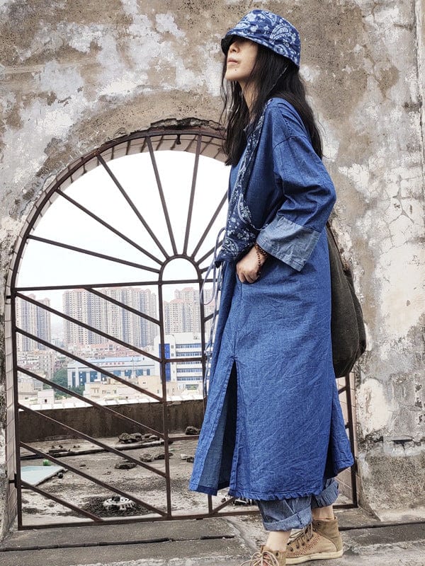 Buddhatrends Denim Dress Alice Long Sleeve Denim Dress