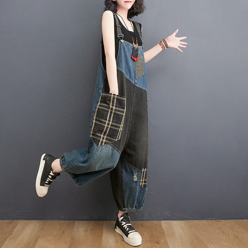 Buddhatrends Denim Overall Graffiti Denim Overall