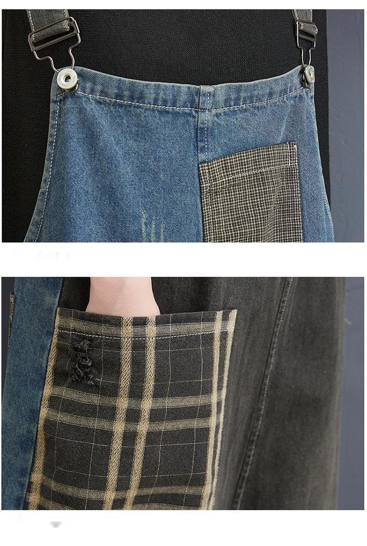 Buddhatrends Denim Overall Graffiti Denim Overall