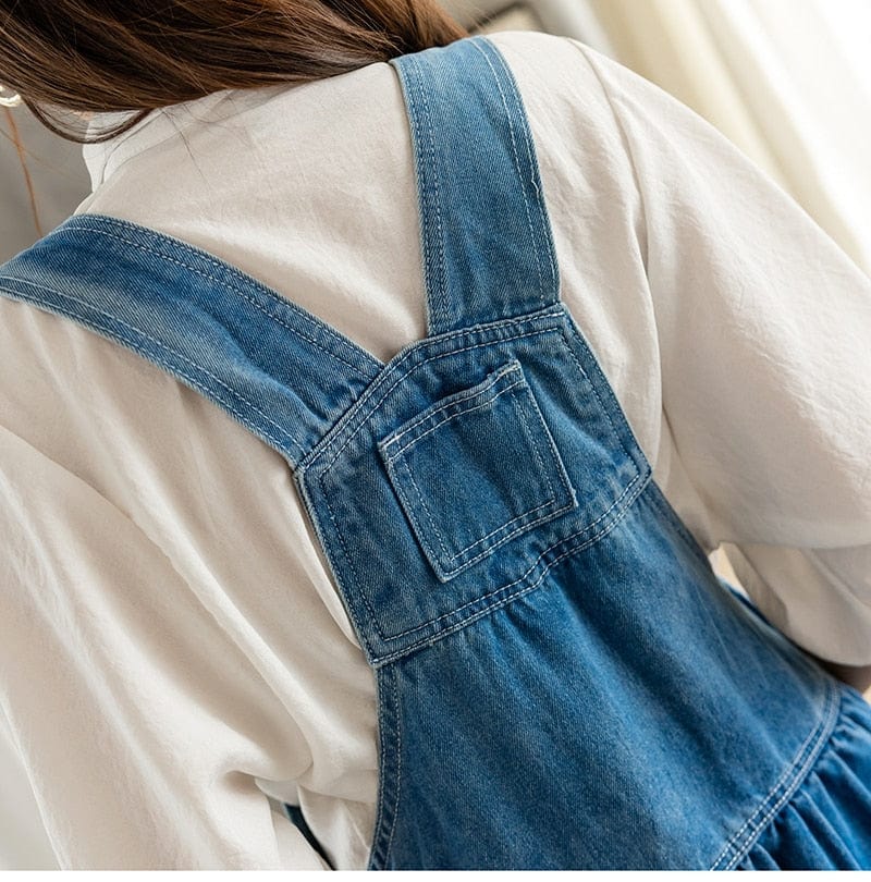 Buddhatrends Denim Sleeveless A-Line Tank Dress