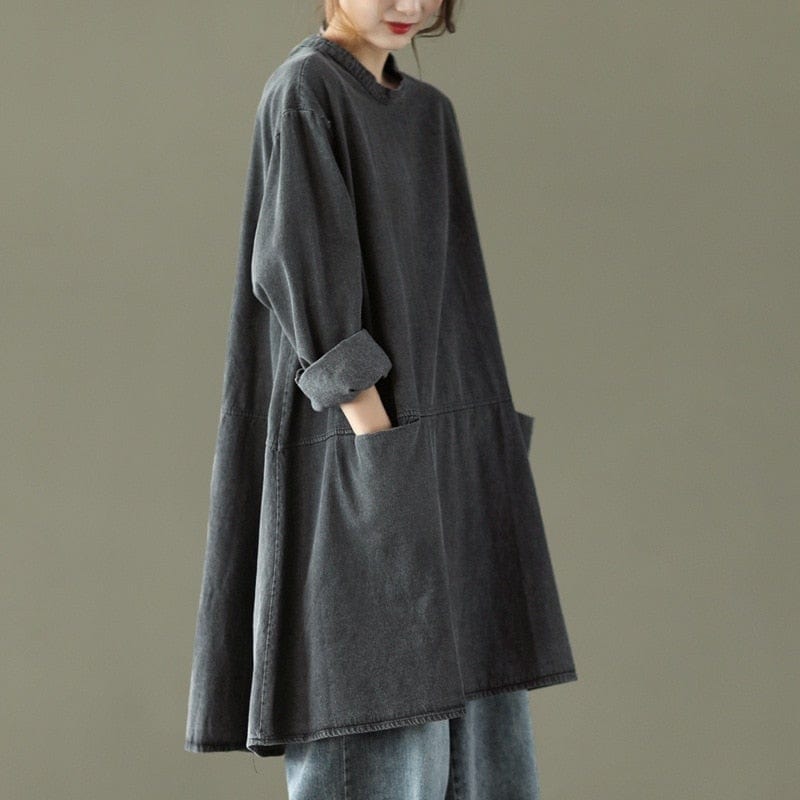 Buddhatrends Dress Aila Vintage Denim Dresses