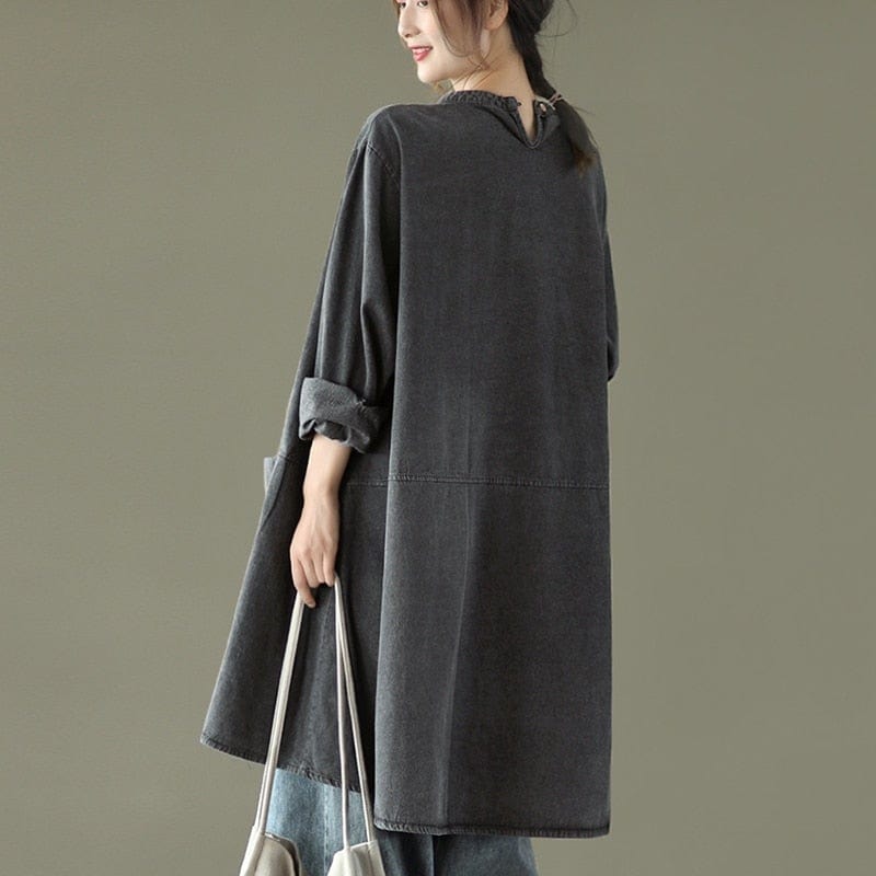 Buddhatrends Dress Aila Vintage Denim Dresses