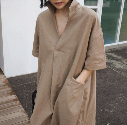 Buddhatrends Dress Alma Vintage Cotton Linen Dresses
