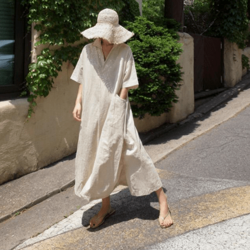 Buddhatrends Dress Alma Vintage Cotton Linen Dresses