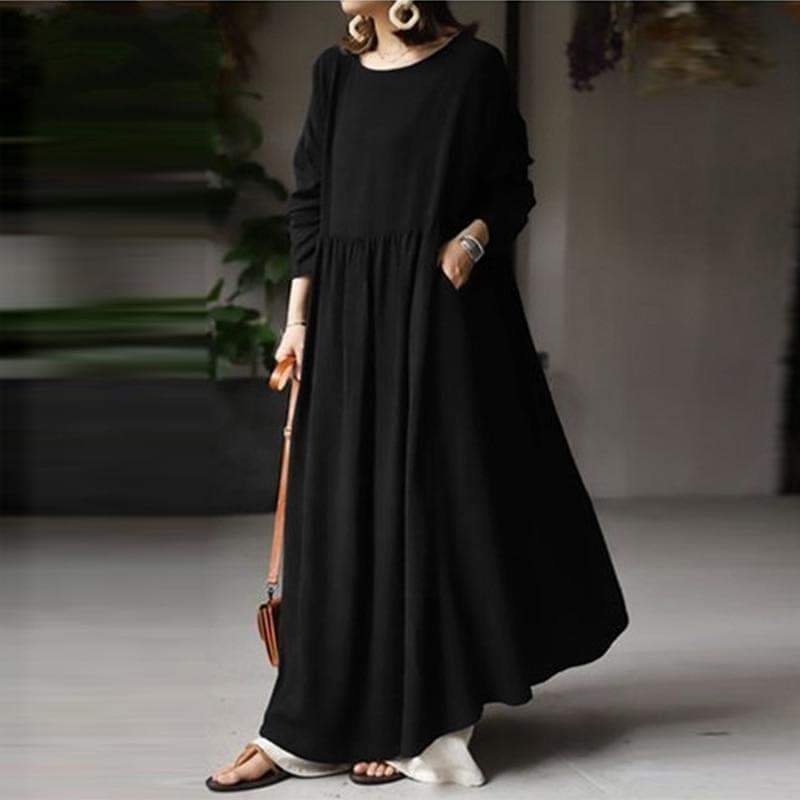 Buddhatrends Dress Mia Oversized Pleated Dress