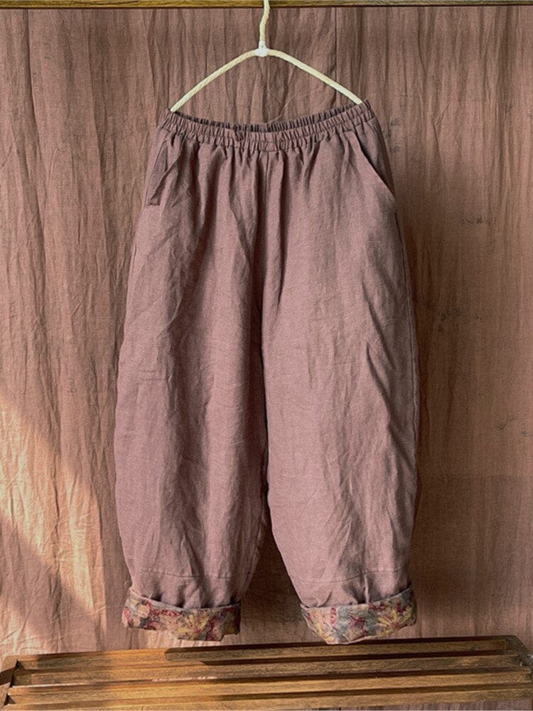 Buddhatrends Elastic Waist Padded Pants