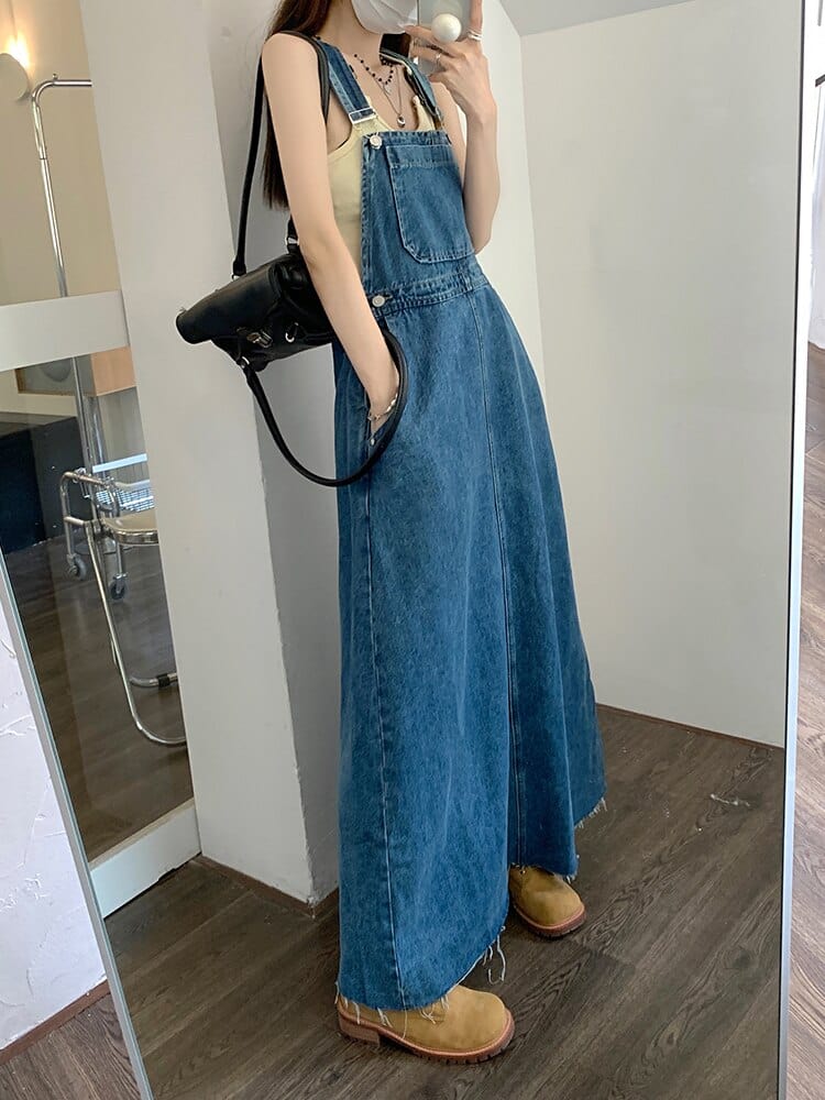 Buddhatrends Everywhere Denim Overall Dress